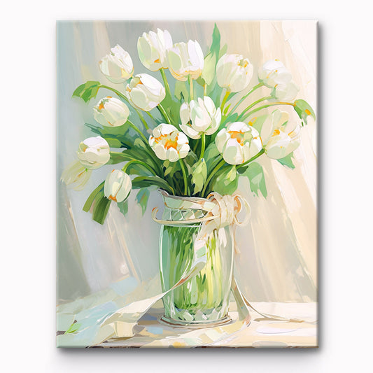 Flower In A Vase Painting By Number 1