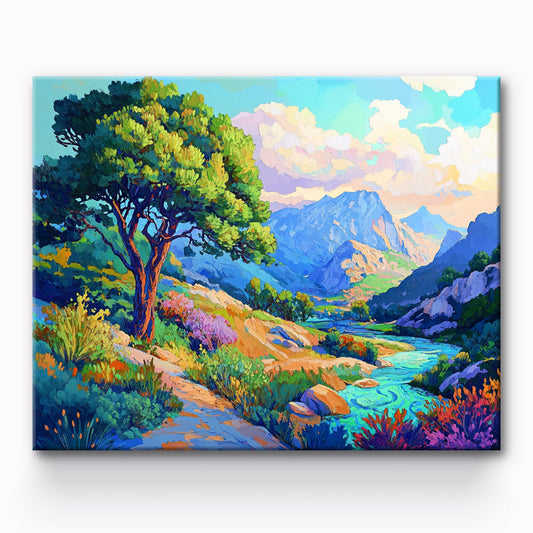 Mountain Landscape Painting By Number 1