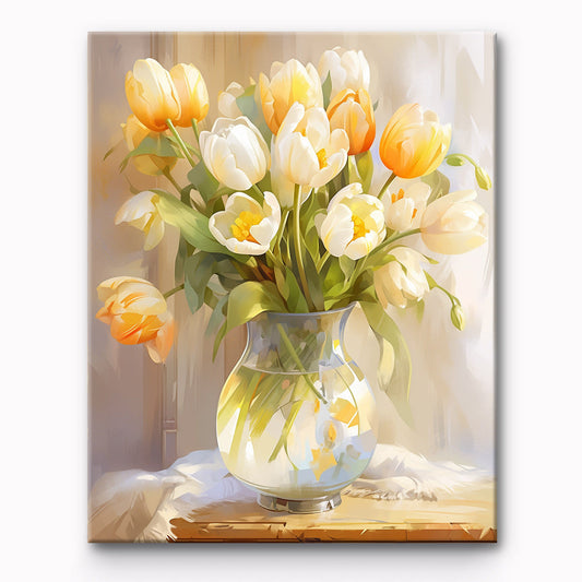 Flower In A Vase Painting By Number 1