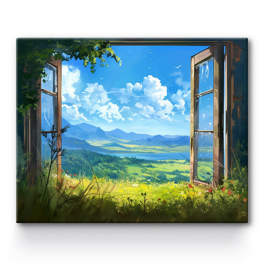 Rural Landscape Outside The Window Painting By Number 1