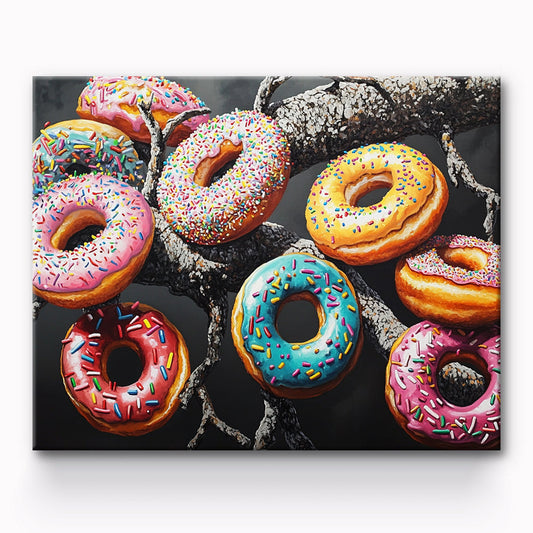 Doughnut Food Painting By Number 1
