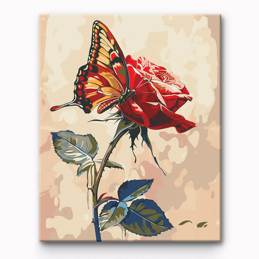 Flower Rose Painting By Number 1