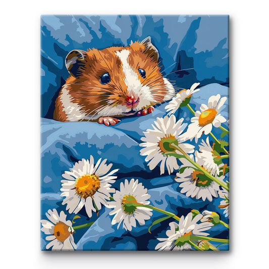 Hamsters And Daisy Painting By Number 1
