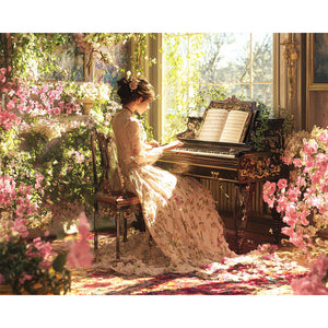Piano Girl Painting By Number 2
