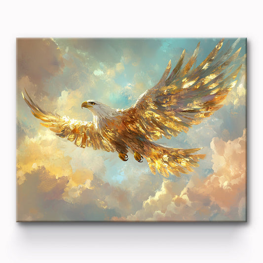 Flying Golden Eagle Painting By Number 1