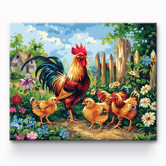 Chickens Painting By Number 1