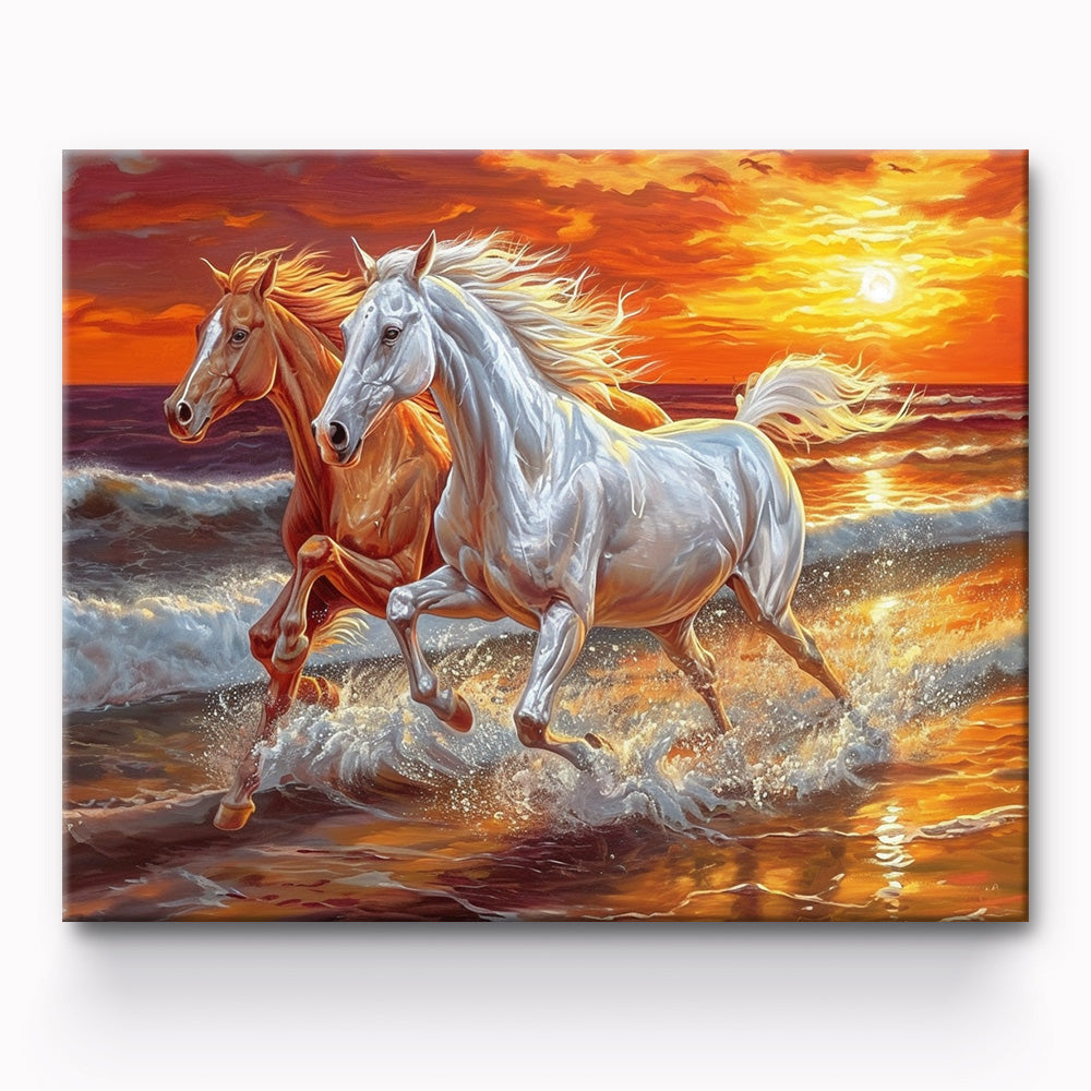 Running Horse Painting By Number 1