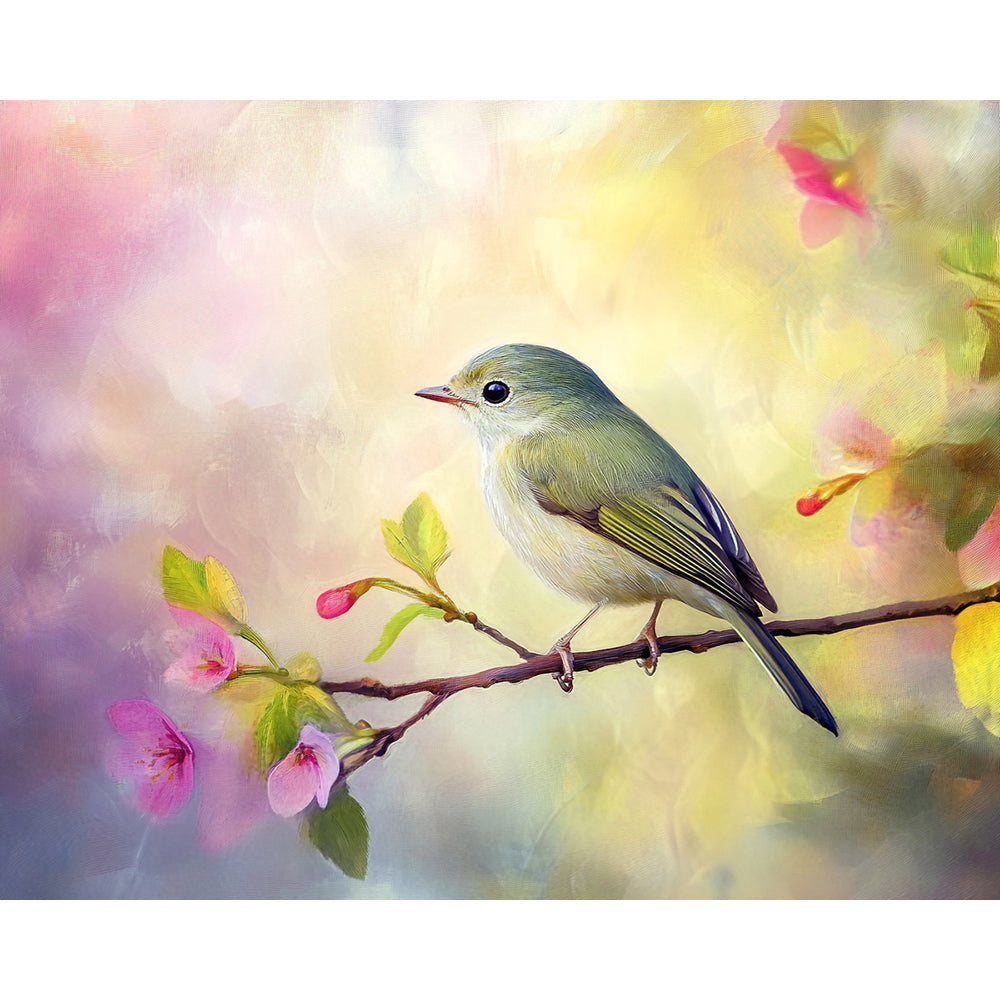 Bird on Branch Painting By Number 2
