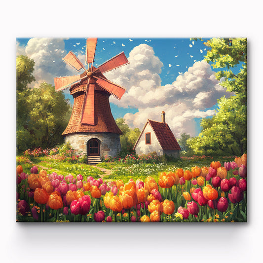 Windmill Painting By Number 1