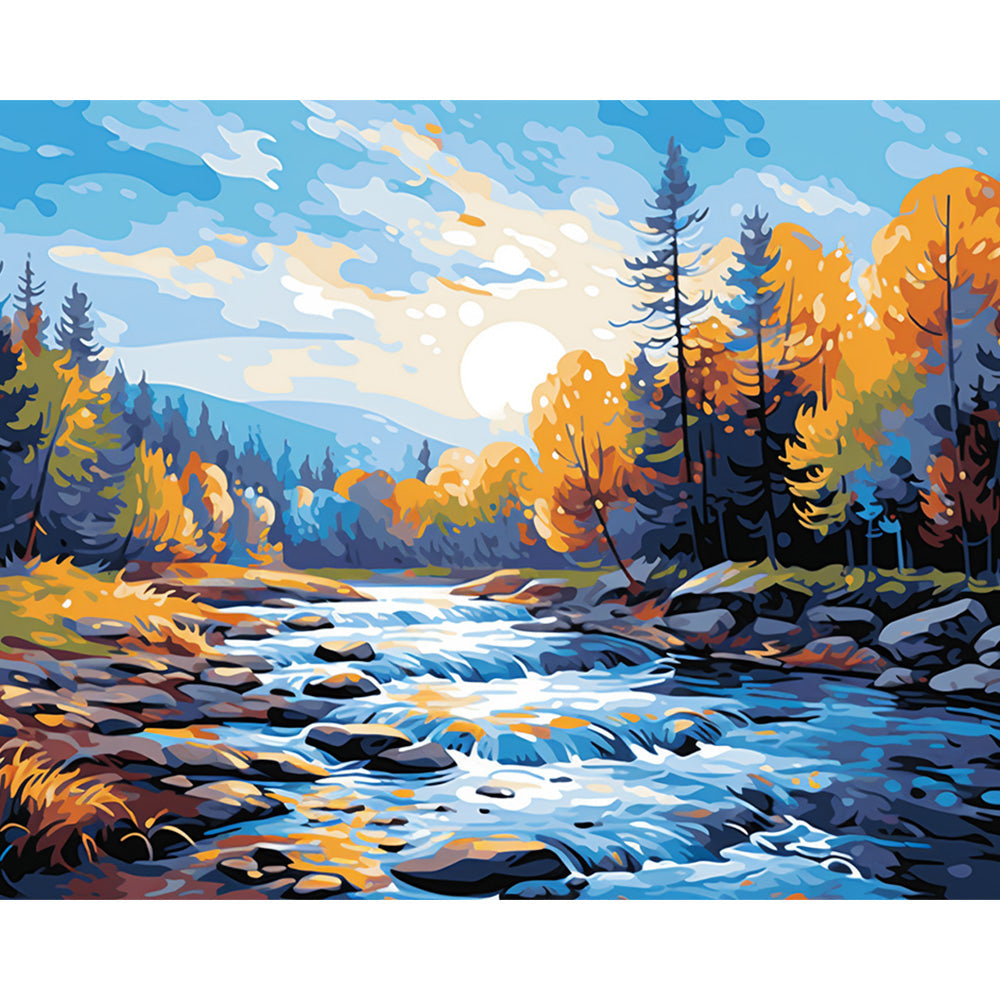 Runoff From A Stream Painting By Number 2