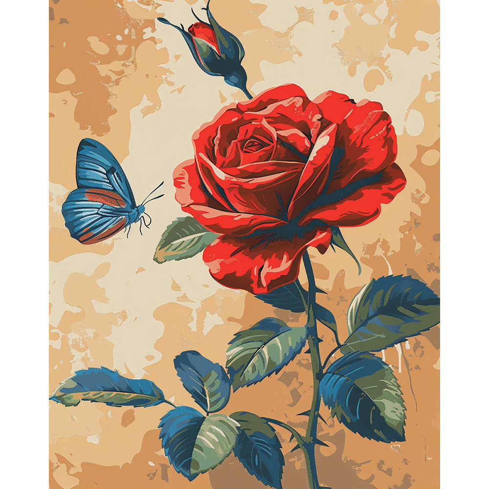 Flower Rose Painting By Number 2