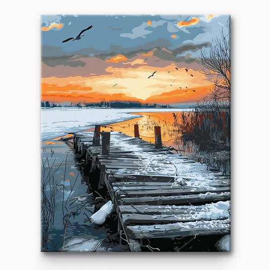 Sunset Marina Painting By Number 1
