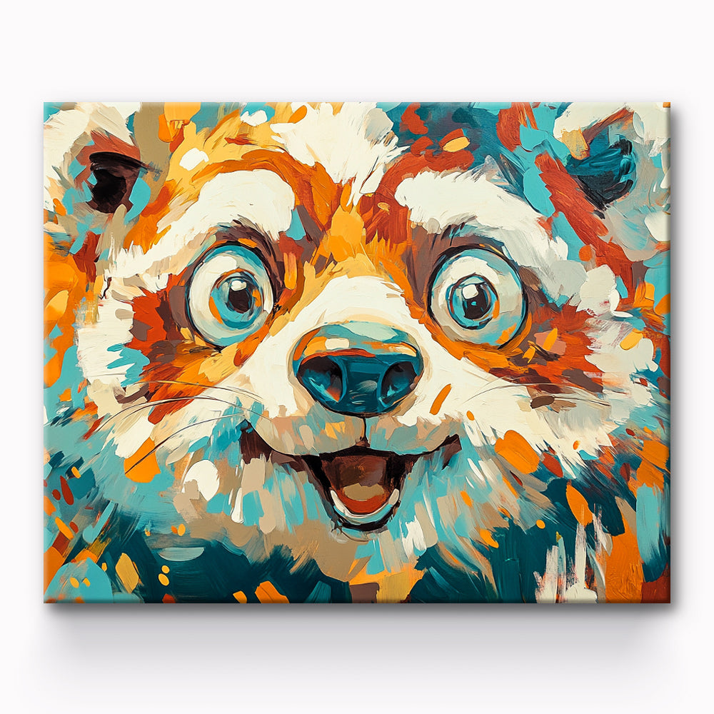 Raccoon Portrait Painting By Number 1