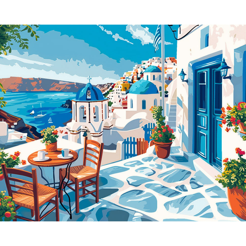 Seaside City Painting By Number 2