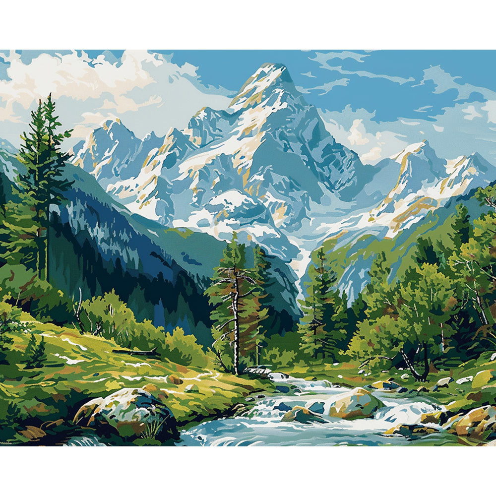 Mountains Painting By Number 2