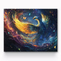 Phoenix Dancing in the Starry Sky Painting By Number 1
