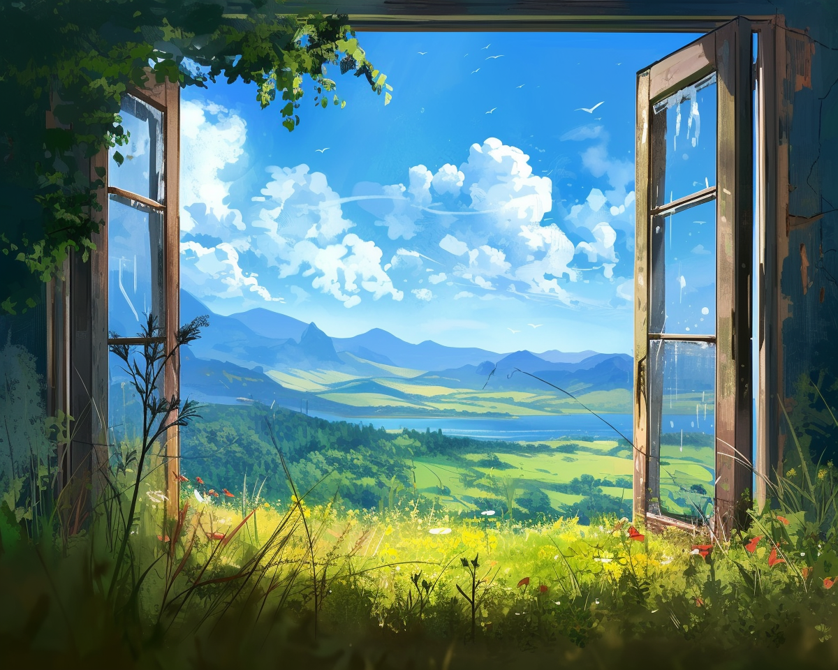 Rural Landscape Outside The Window Painting By Number 2