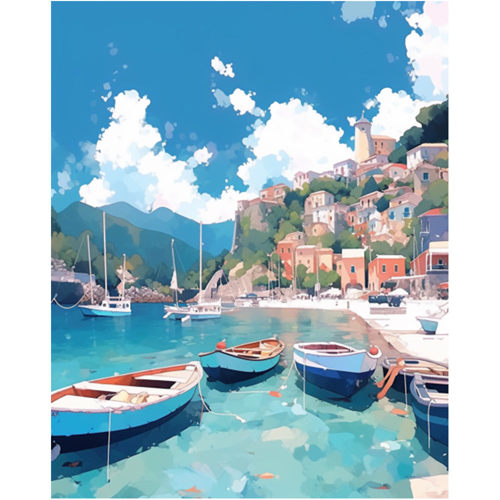 Seaside Town Painting By Number 2