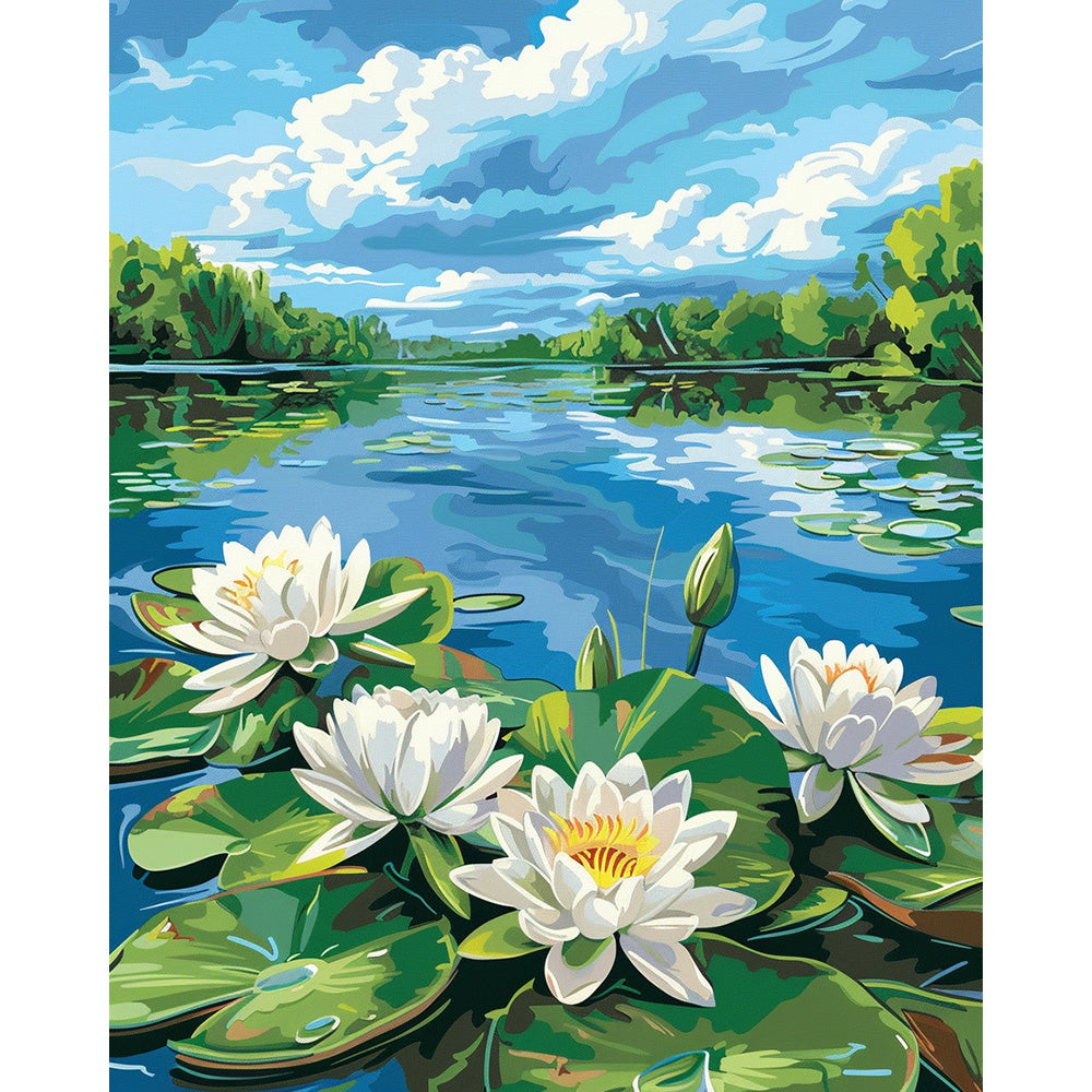 Lotus Leaf Painting By Number 2