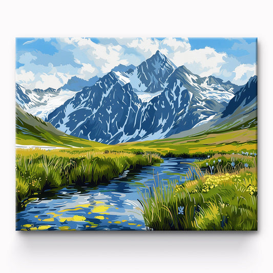 Mountains Painting By Number 1