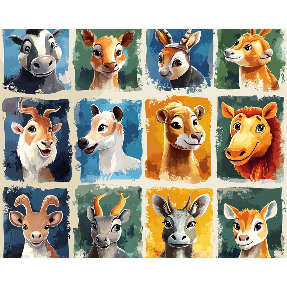 Portrait Of Animals Painting By Number 2