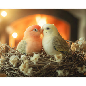 Parrots in Love Painting By Number 2