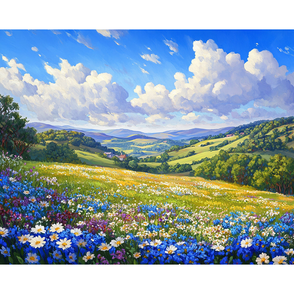 Flower Landscape Painting By Number 2
