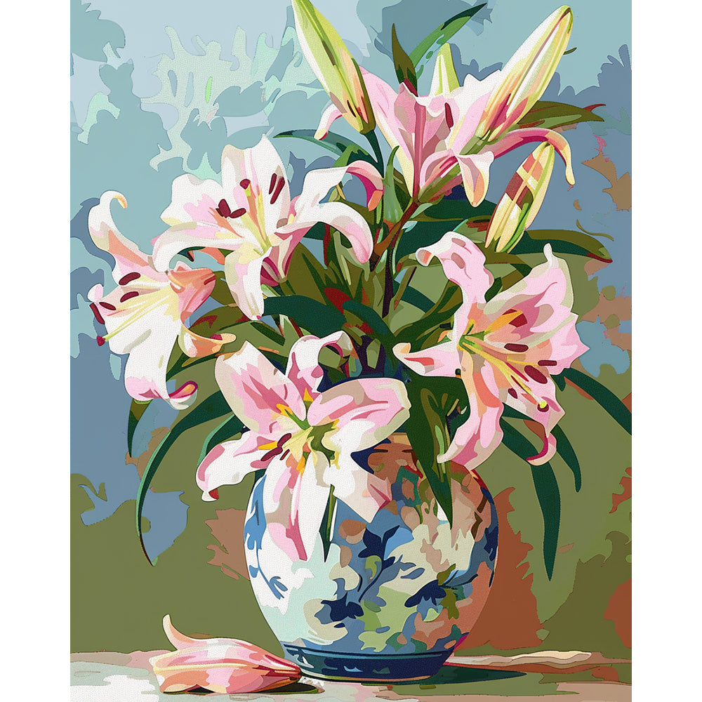 Flower In A Vase Painting By Number 2
