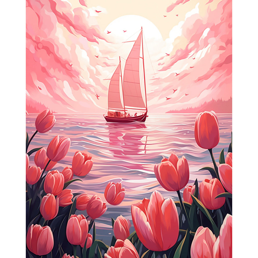 Sailboat Costa Rosa Painting By Number 2