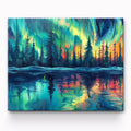 Aurora And The Trees Painting By Number 1