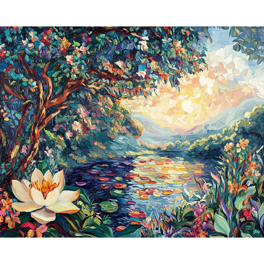 Lotus Flower Waiting to Open Painting By Number 2