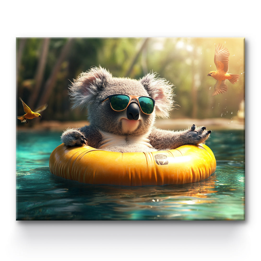 Sloth Playing in Water Painting By Number 1