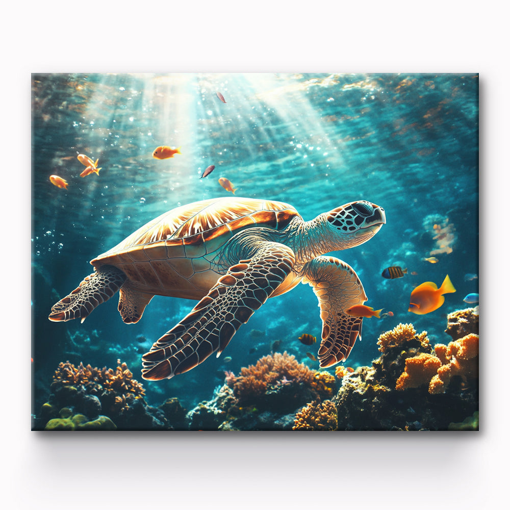 Sea Turtle Painting By Number 1