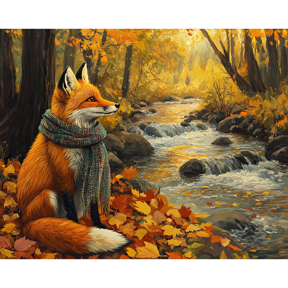 Autumn Fox Painting By Number 2