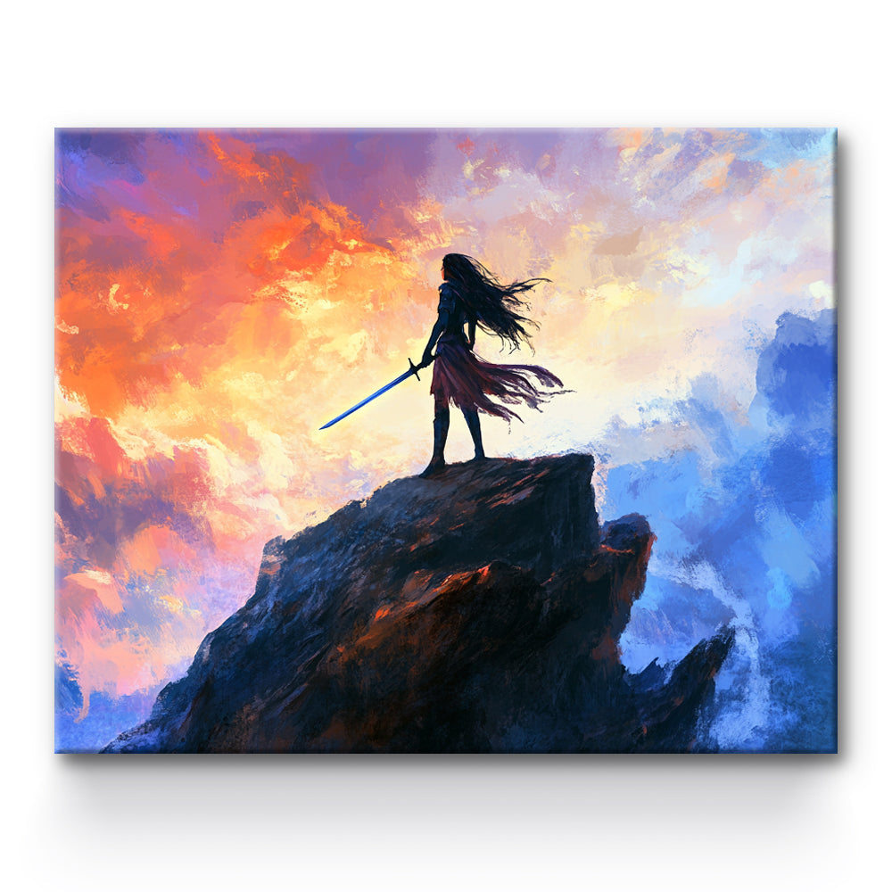Lady Knight Painting By Number 1