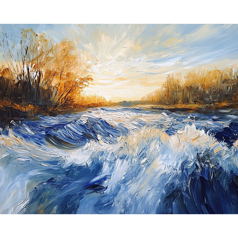 Waves Of The Lake Painting By Number 2