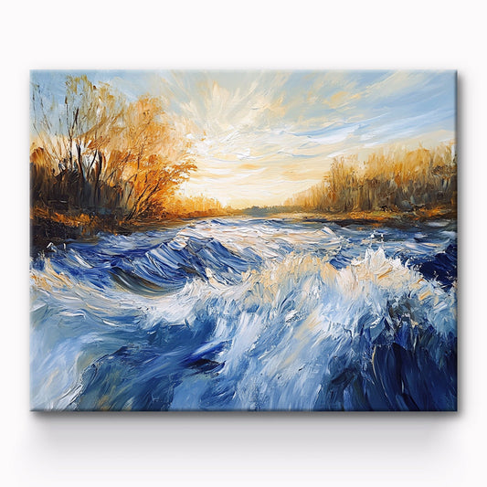 Waves Of The Lake Painting By Number 1