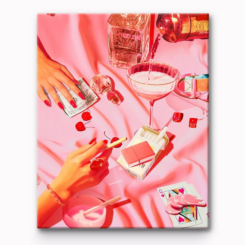 Cherry Cocktail Painting By Number 1
