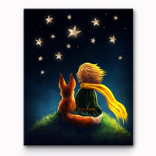 Little Princeling And Fox Painting By Number 1