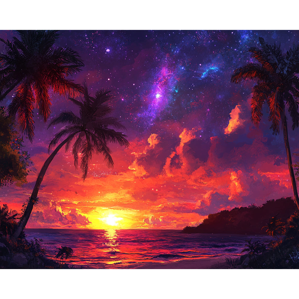 Evening Sunset Sea Painting By Number 2