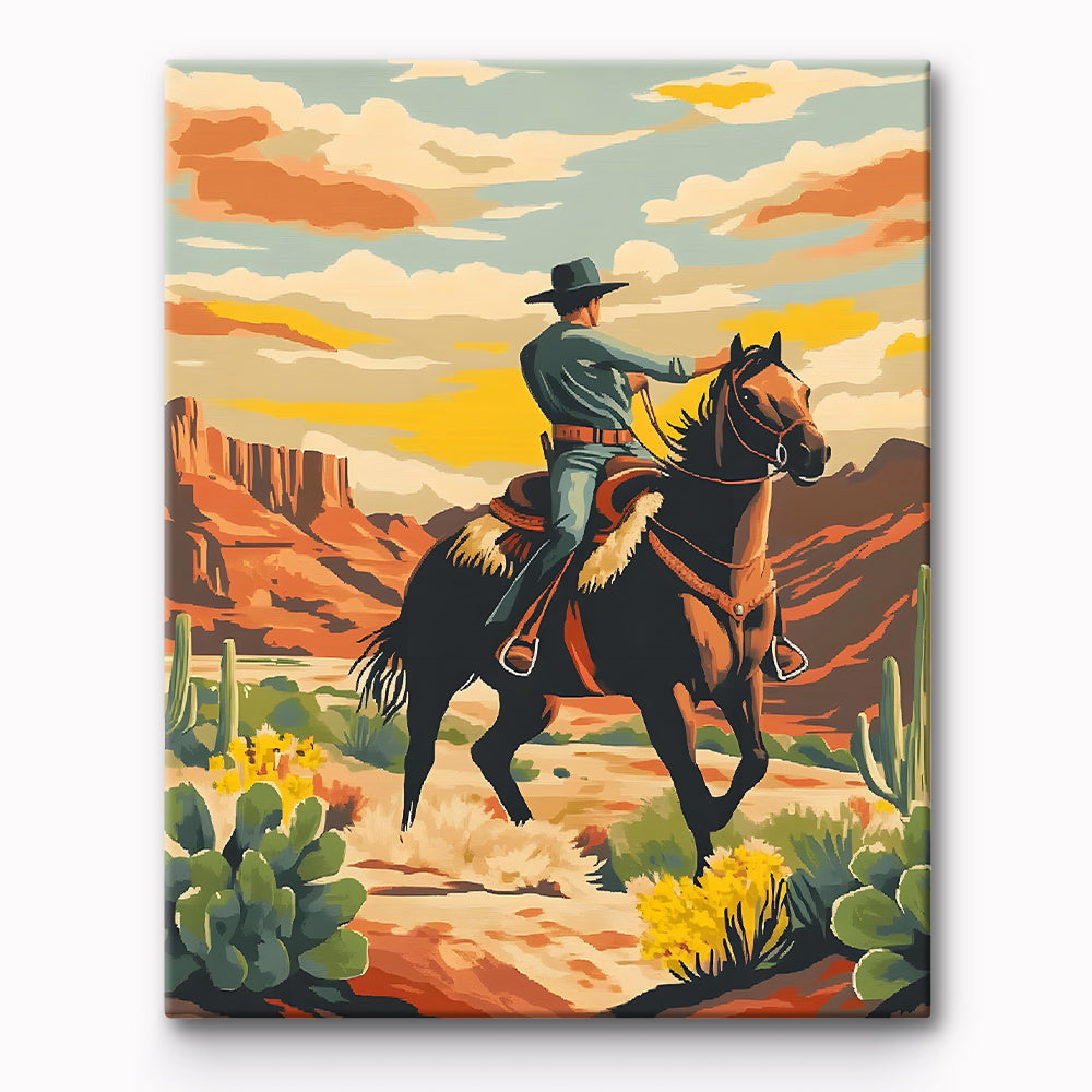 Cowboys and Horses  Painting By Number 1