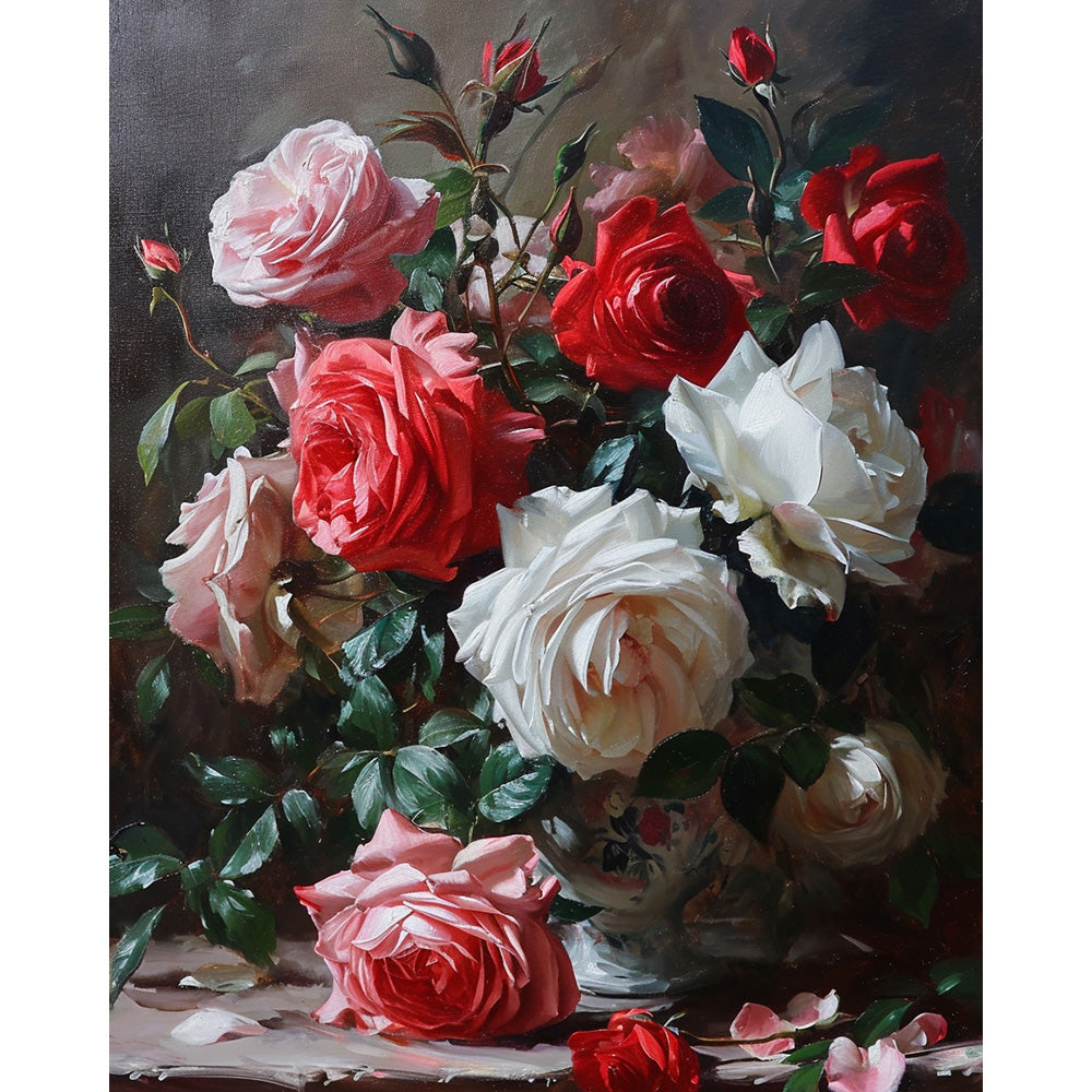 Flower Rose Painting By Number 2