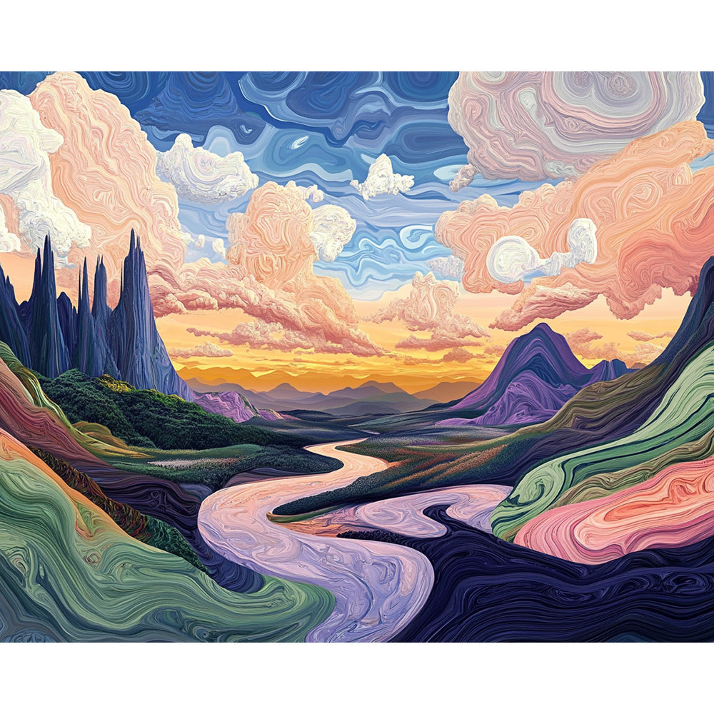 Mountain Stream Painting By Number 2