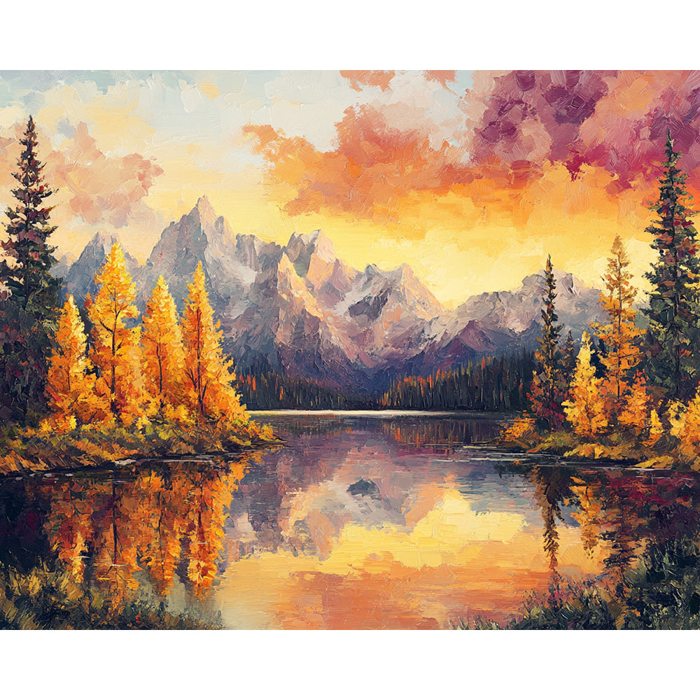 Mountain Twilight Painting By Number 2