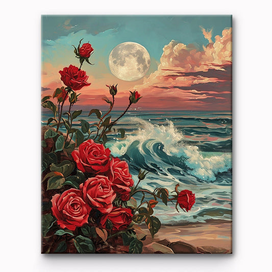 Rose Sea Painting By Number 1