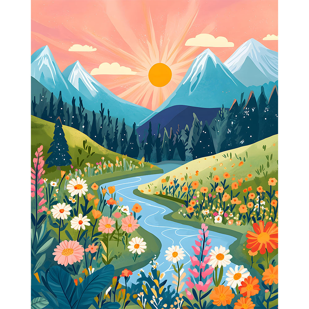 Valley Landscape Painting By Number 2