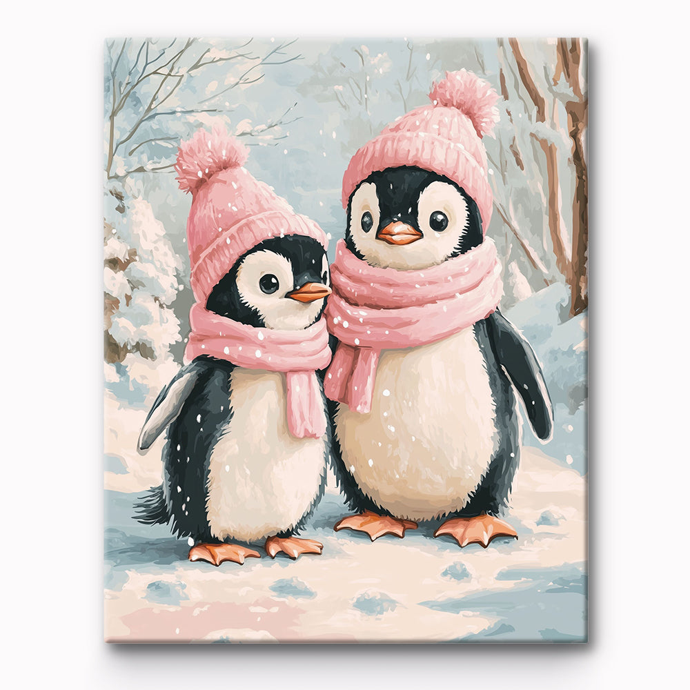 Love Penguin Painting By Number 1