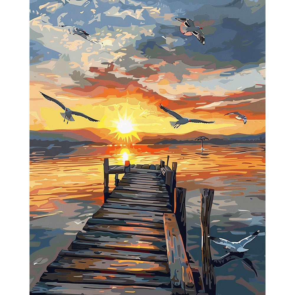 Sunset Marina Painting By Number 2
