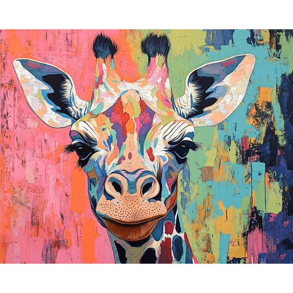 Giraffe Portrait Painting By Number 2
