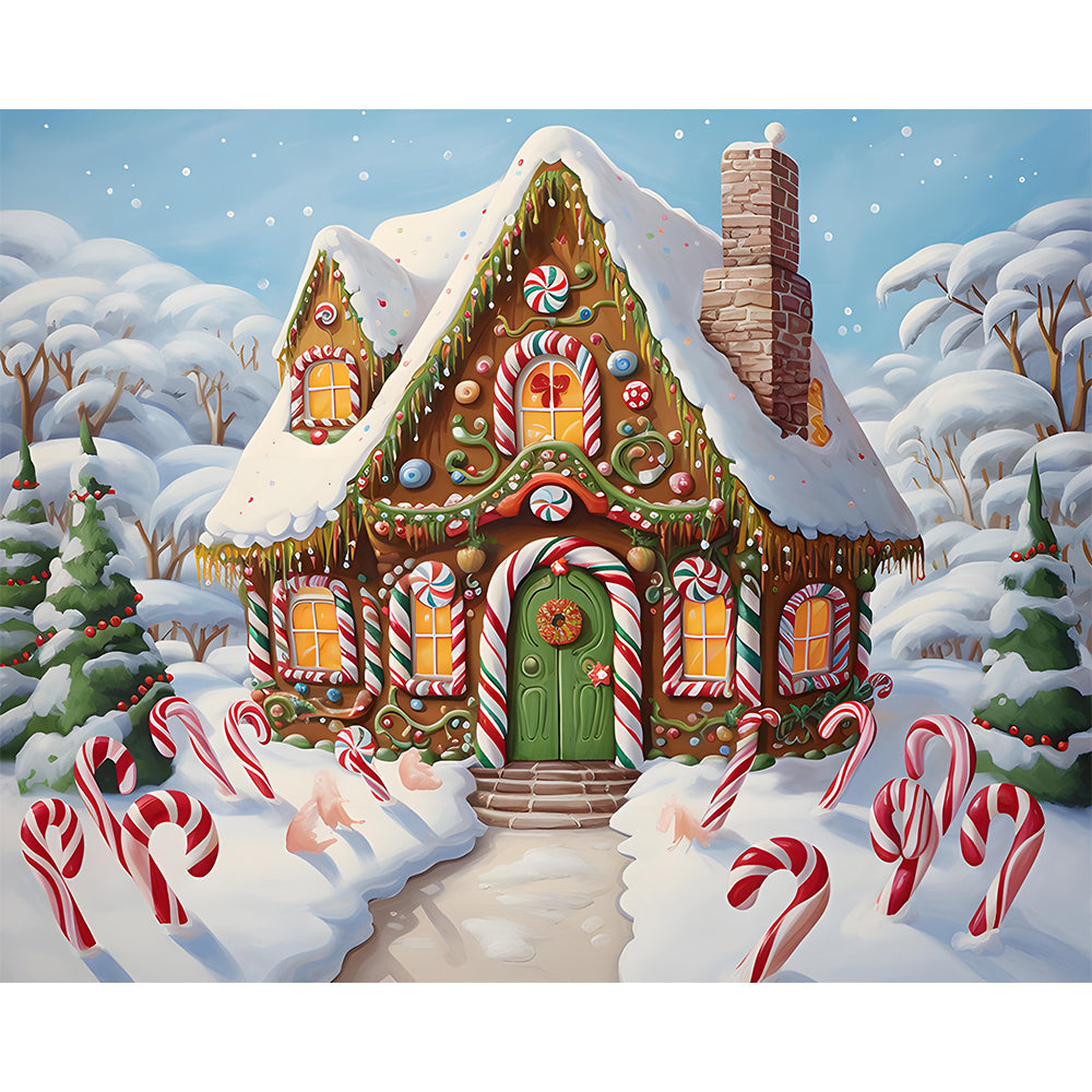 Christmas Candy House Painting By Number 2